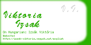 viktoria izsak business card