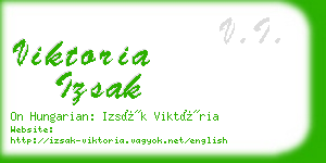 viktoria izsak business card